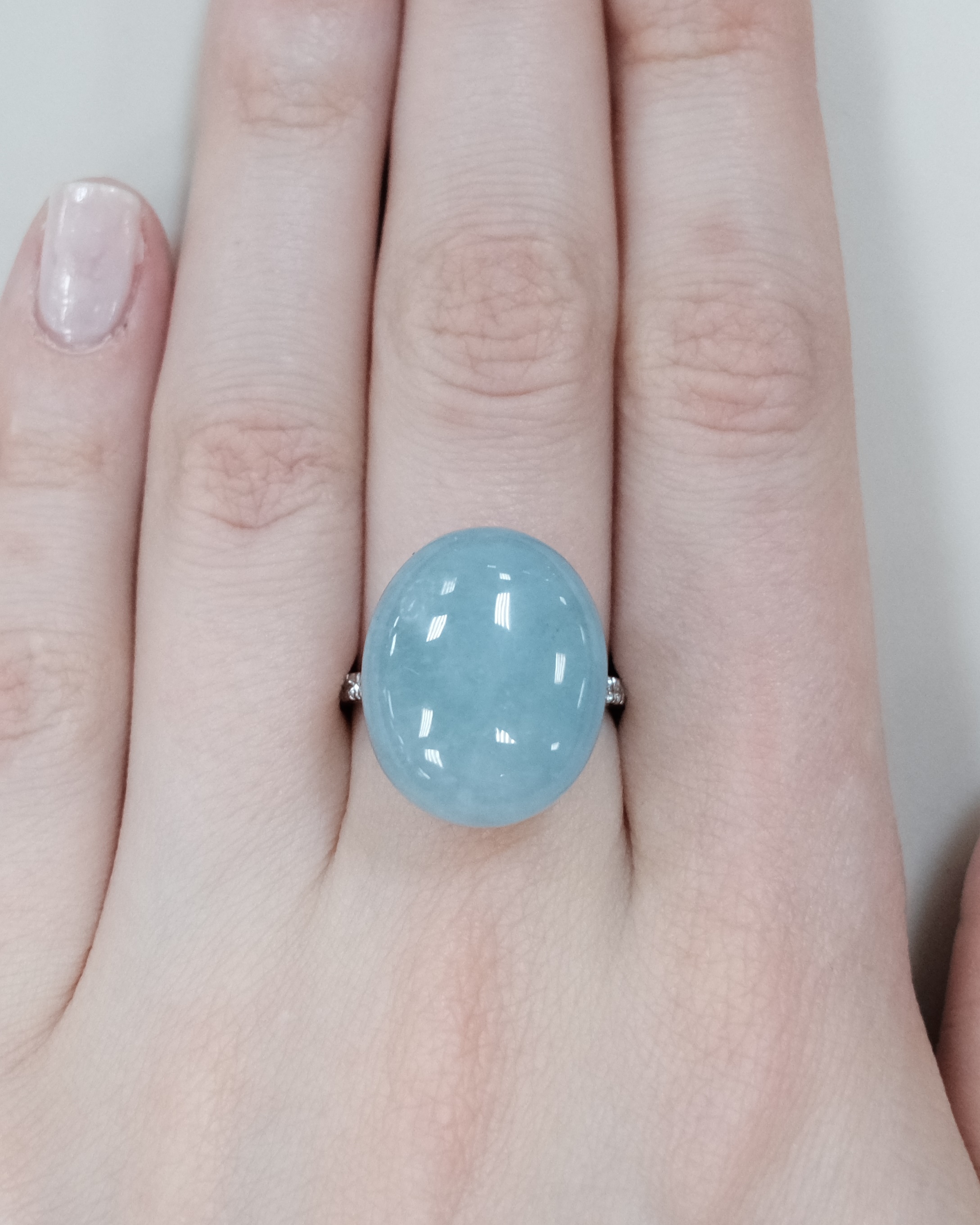 Серебряное кольцо с аквамарином
